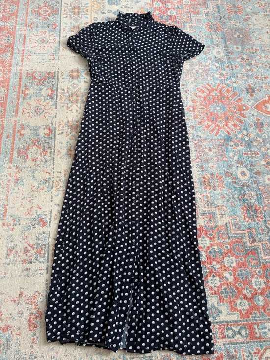 LOFT Dresses & Skirts - Loft floral print short sleeve button-down midi dress